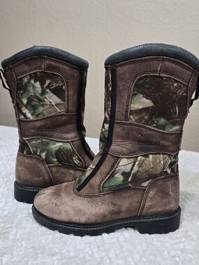 RedHead Bayou II Waterproof Side-Zip Snake Boots Kids Size 13 Camo Hunting Tall